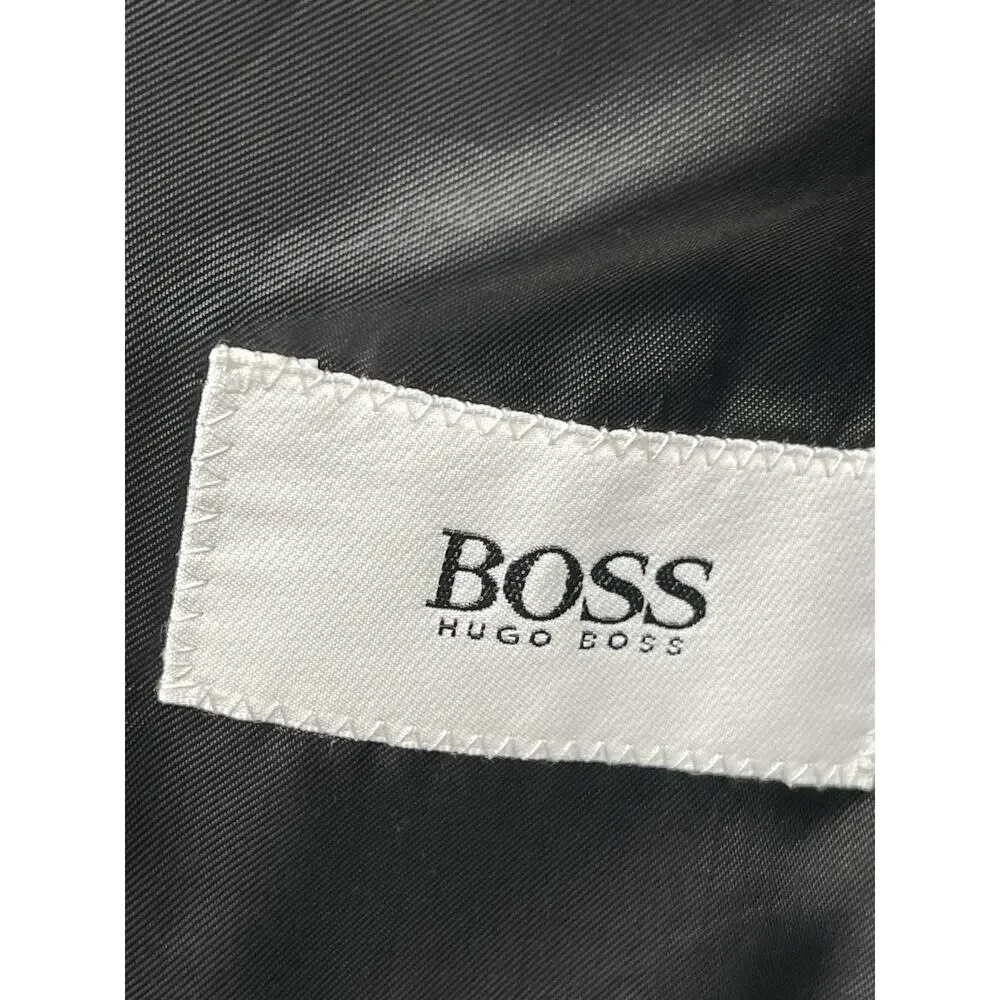Hugo Boss Tuxedo Jacket Blazer Double Breasted Black Wool Armstrong Blues 42R